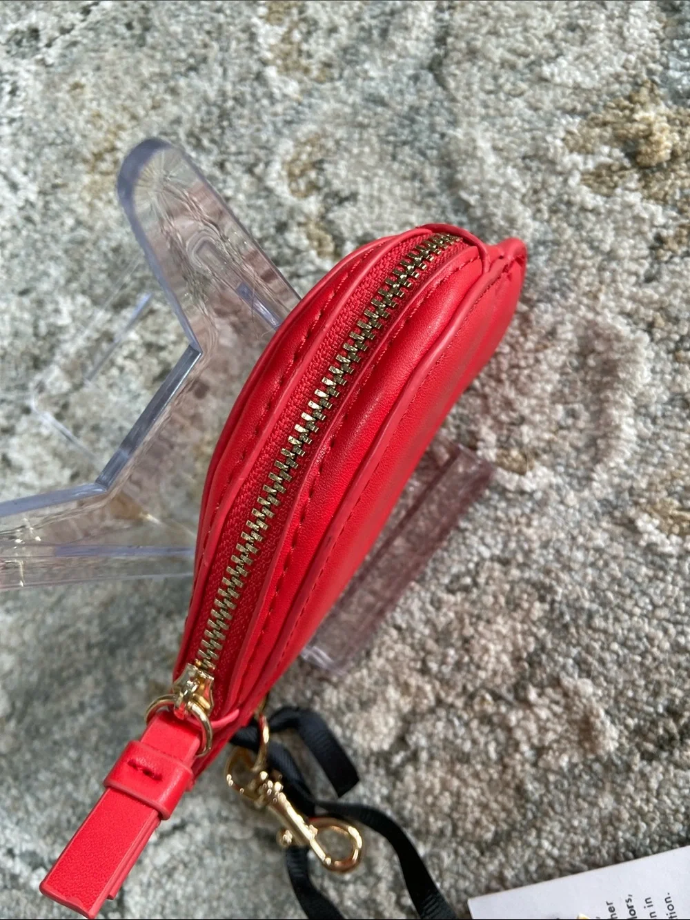 Diane Von Furstenberg Red Lip Coin Pouch with Keyring